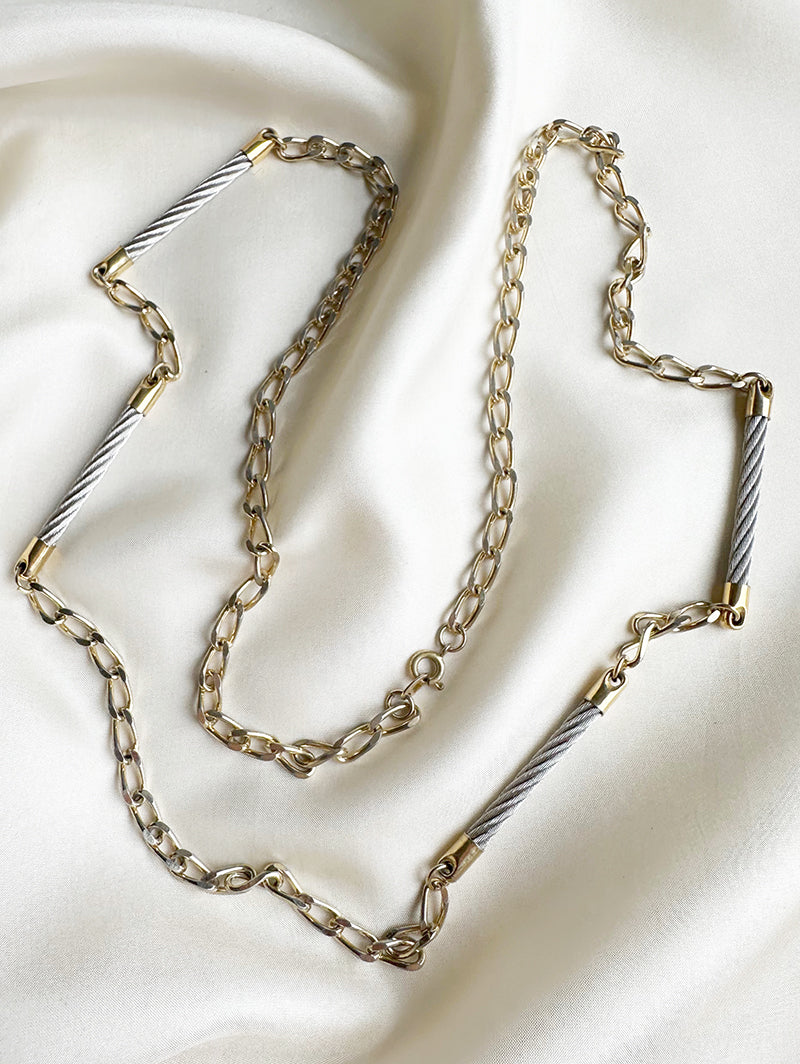 Goud/zilveren schakelketting