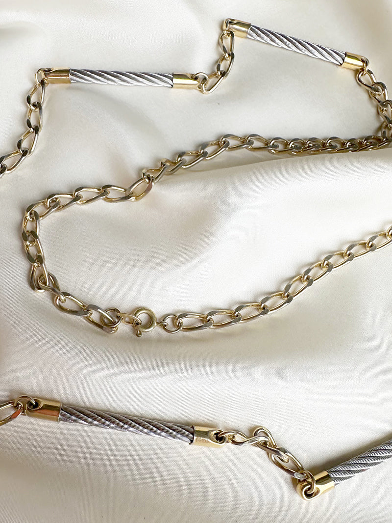 Goud/zilveren schakelketting