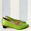 Groene leren pumps | 39.5