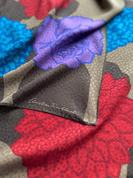 Lange zijden floral sjaal