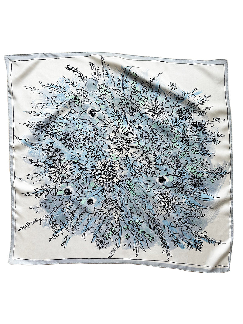 Floral zijden sjaal
