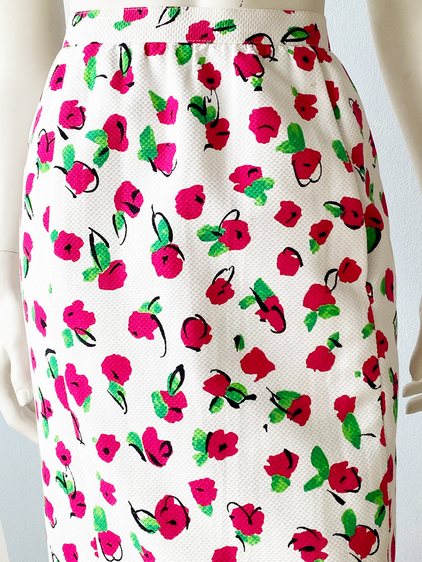 Floral katoenen kokerrok