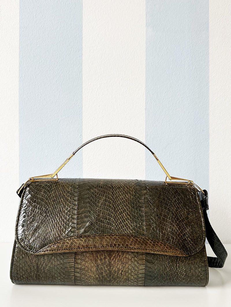 Cobra slangenleren tas