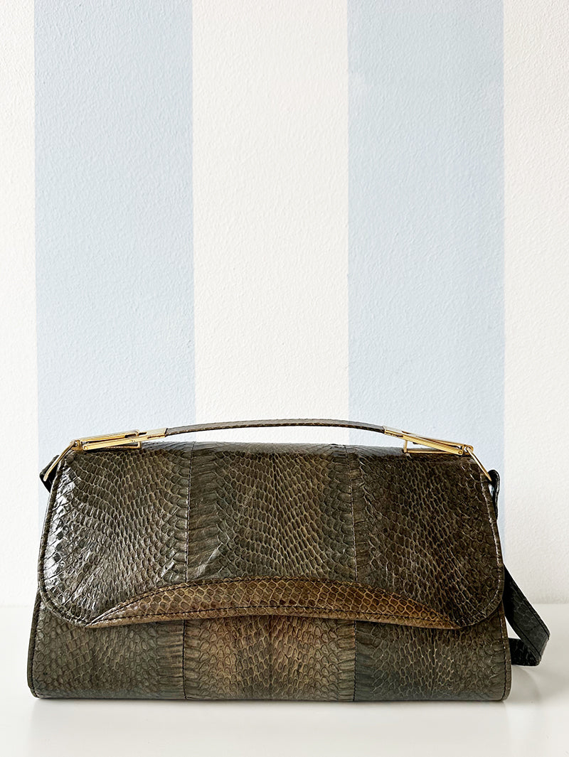 Cobra slangenleren tas