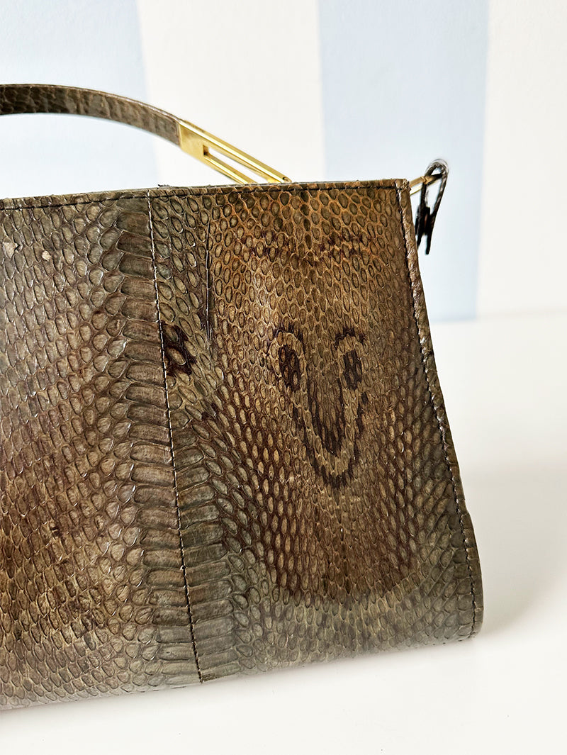 Cobra slangenleren tas