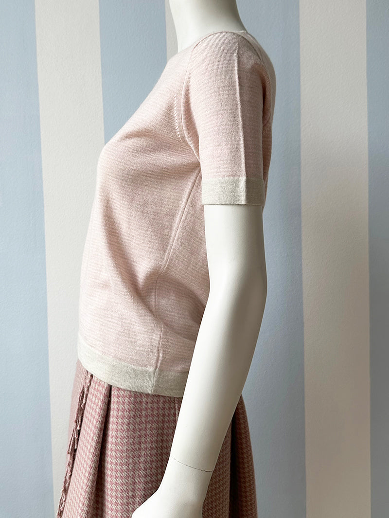 Gestreepte wollen designer top