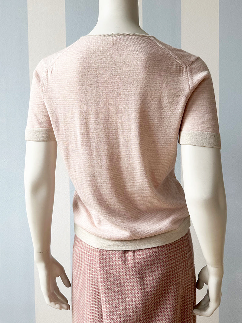 Gestreepte wollen designer top