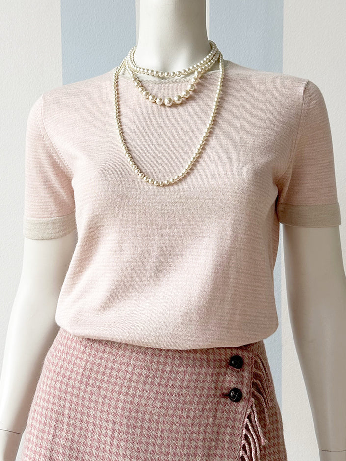Gestreepte wollen designer top