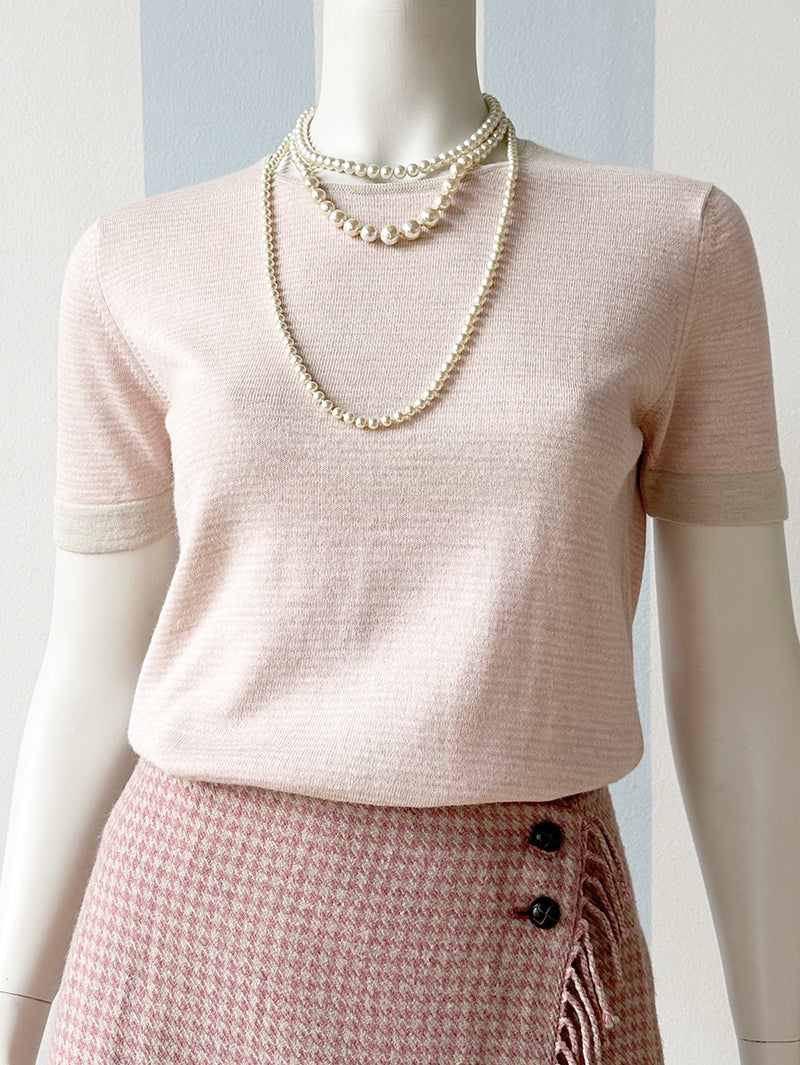 Gestreepte wollen designer top