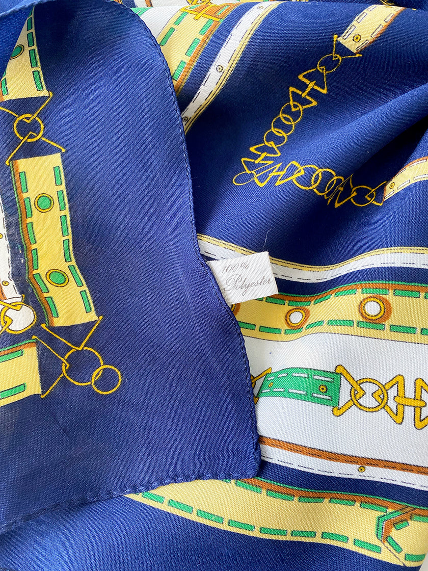 Vierkante sjaal met kettingen dessin