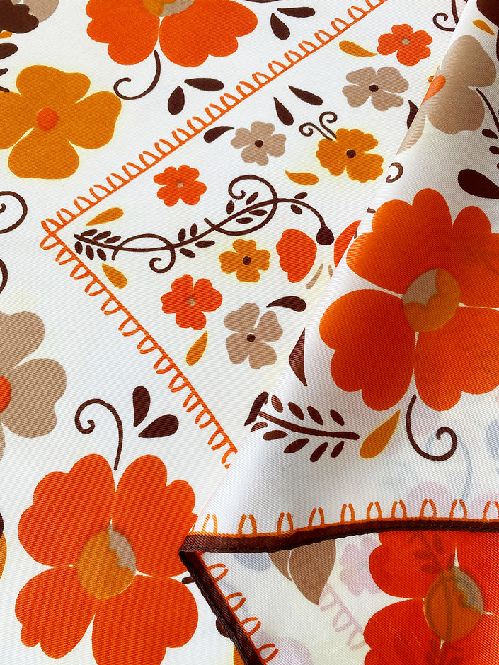 70s floral sjaaltje