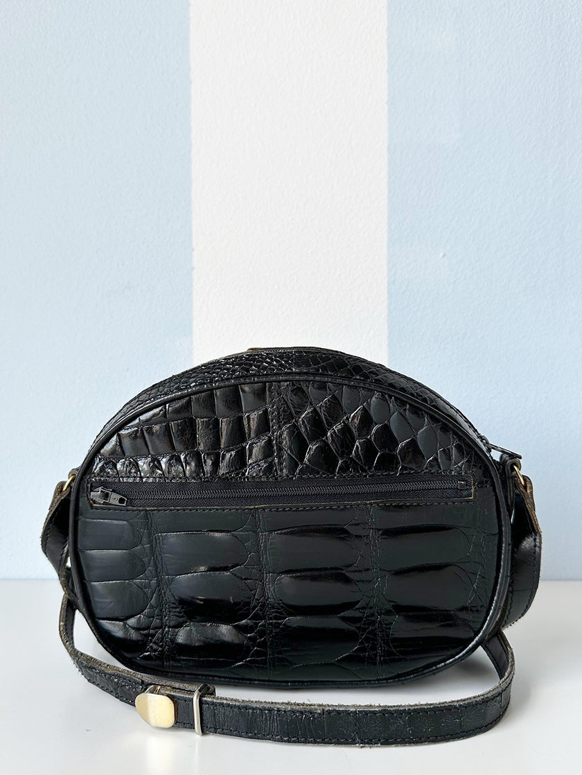 Zwarte lakleren schoudertas