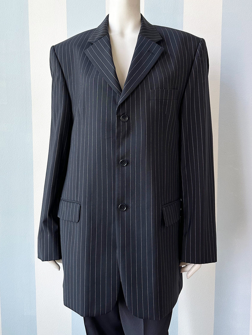 Donkerblauw krijtstreep designercolbert