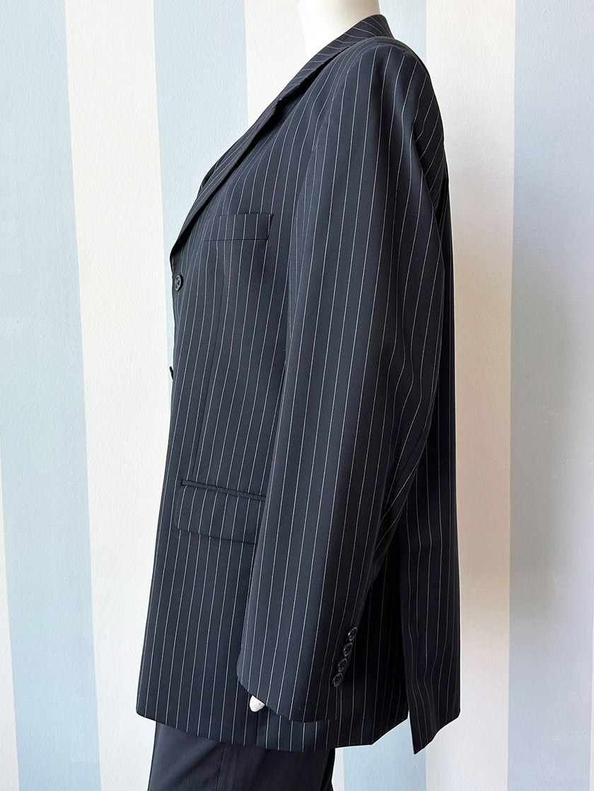 Donkerblauw krijtstreep designercolbert