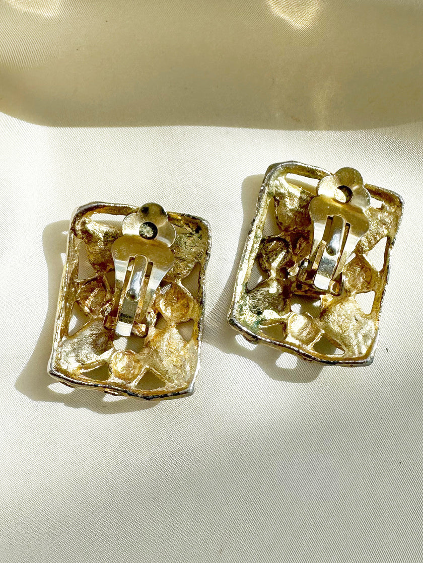 Geëmailleerde clip oorbellen