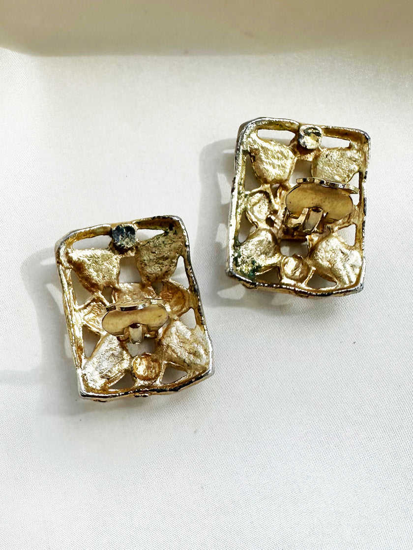 Geëmailleerde clip oorbellen