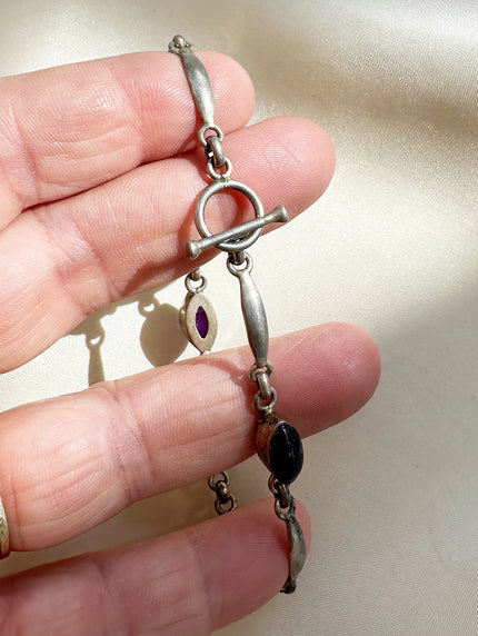 Zilveren armband met amethist