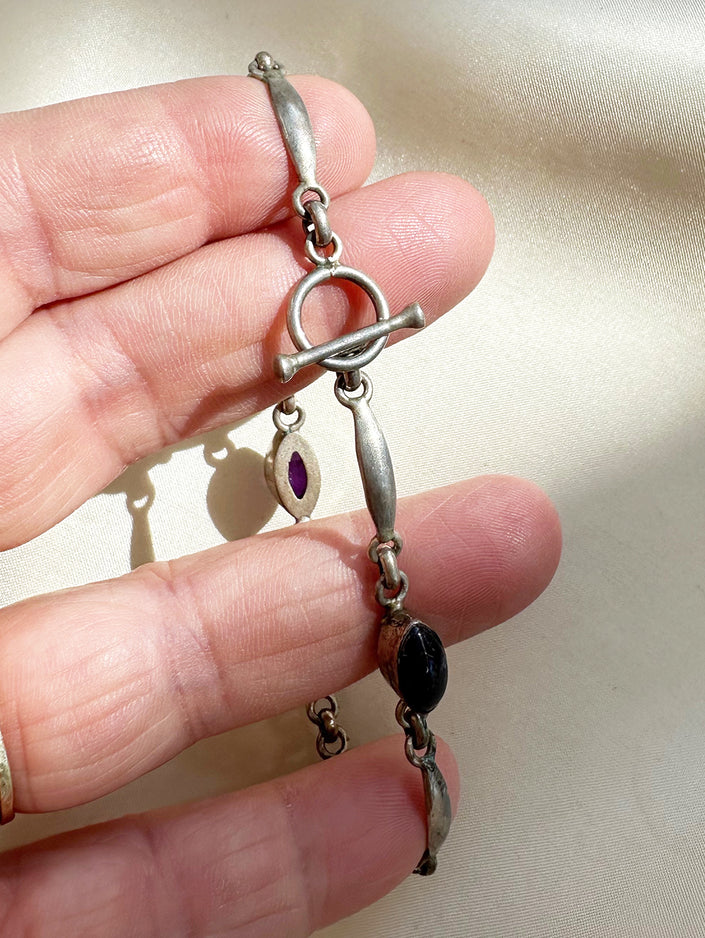 Zilveren armband met amethist