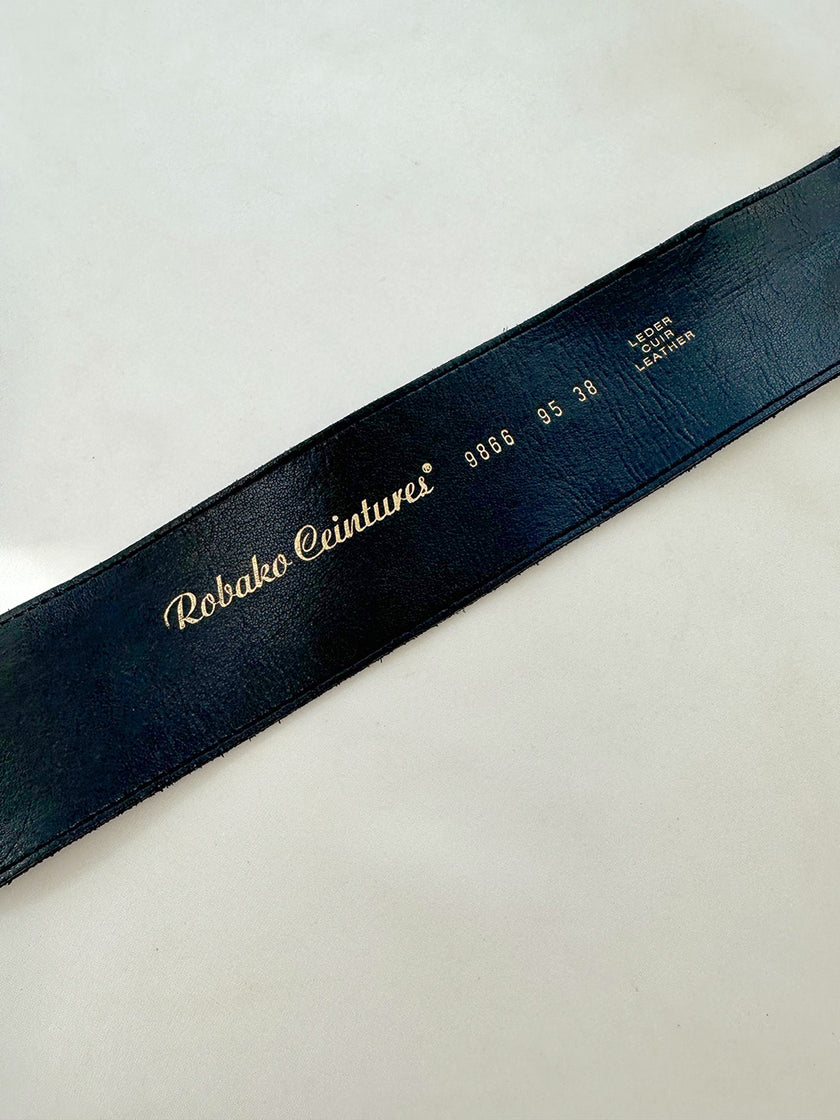 Zwarte suedeleren ceintuur