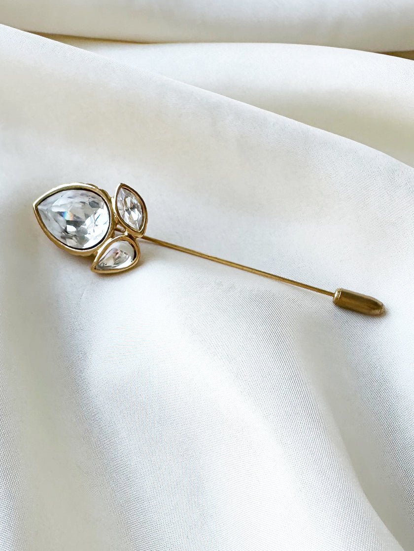 Vergulde designer dasspeld