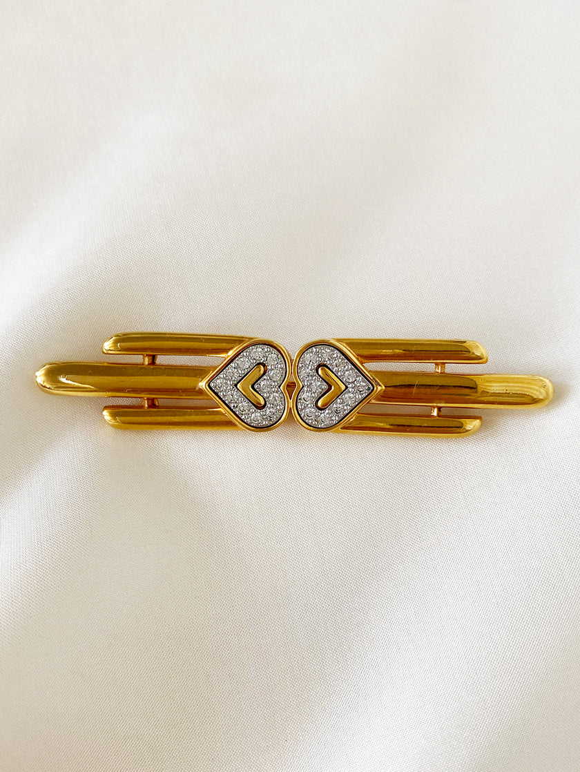 Vergulde designer broche