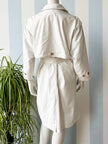 Witte katoenen trenchcoat