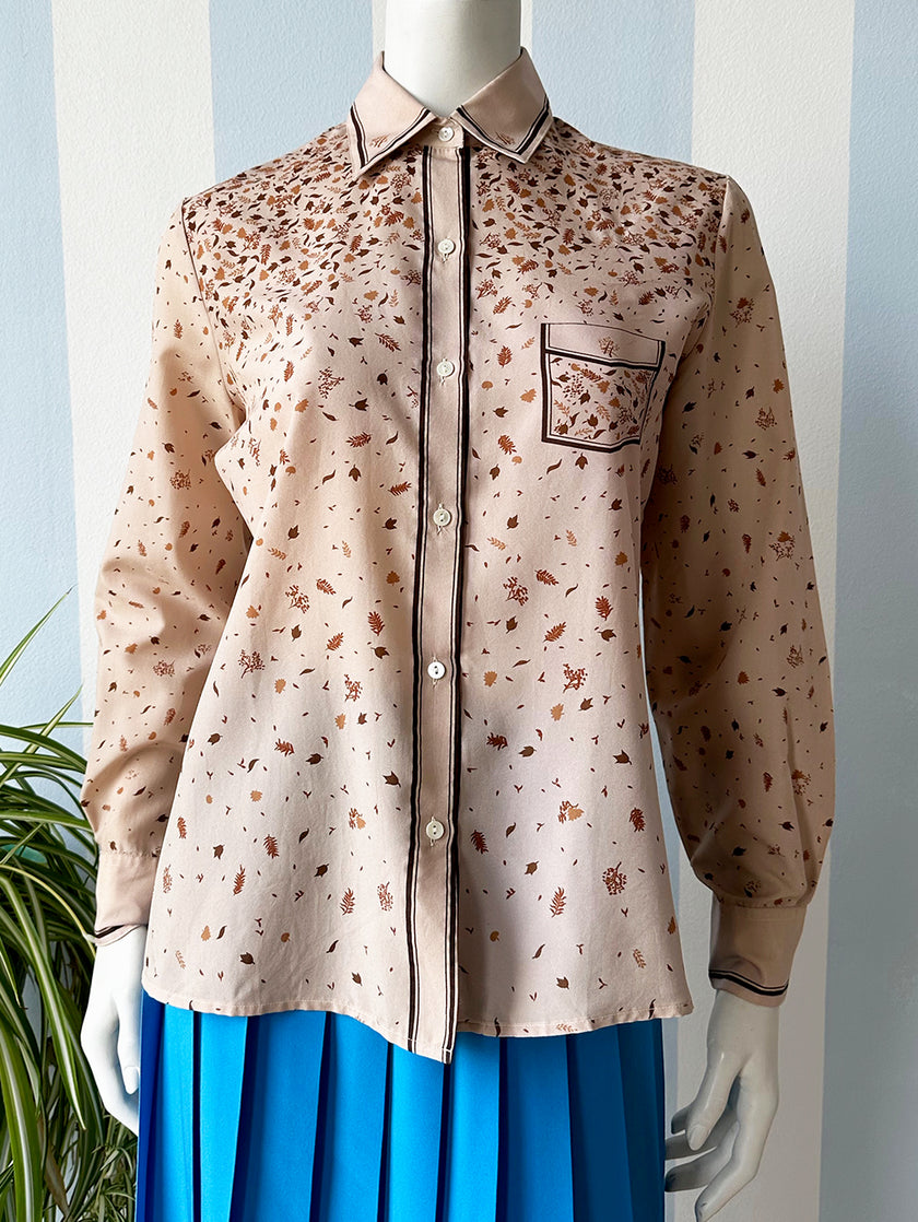 70s trompe l'oeil blouse