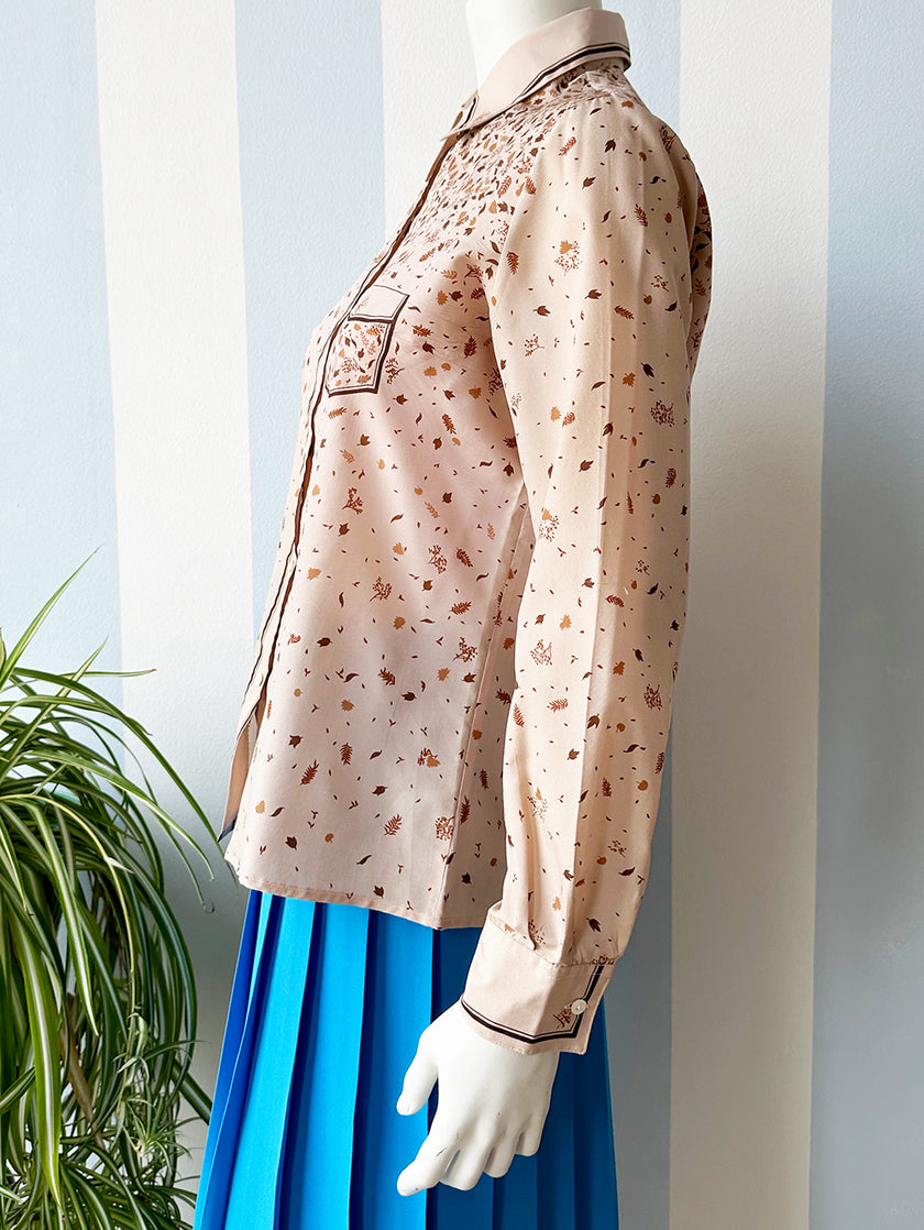 70s trompe l'oeil blouse