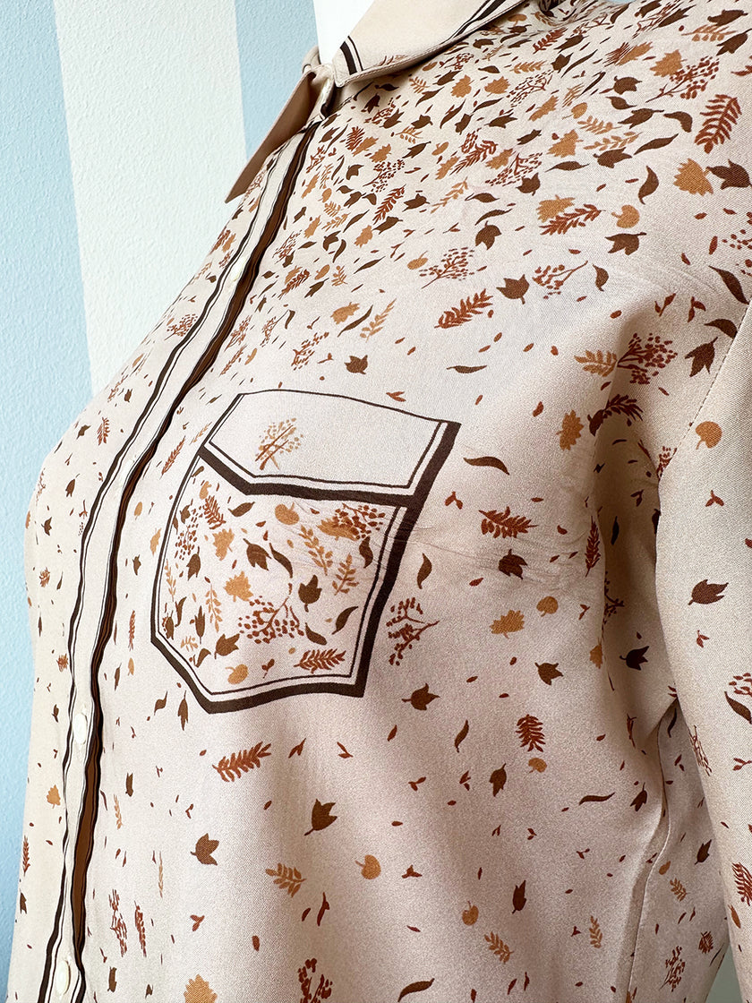 70s trompe l'oeil blouse