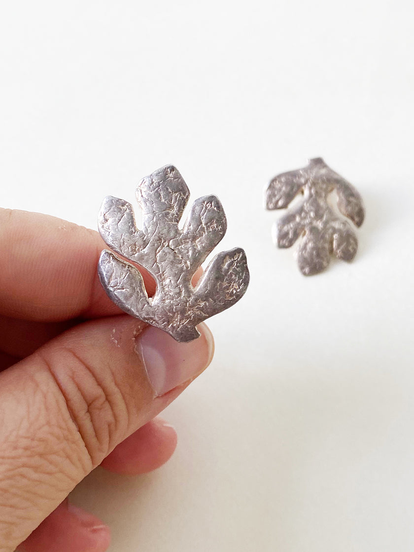 Zilveren Matisse clip oorbellen