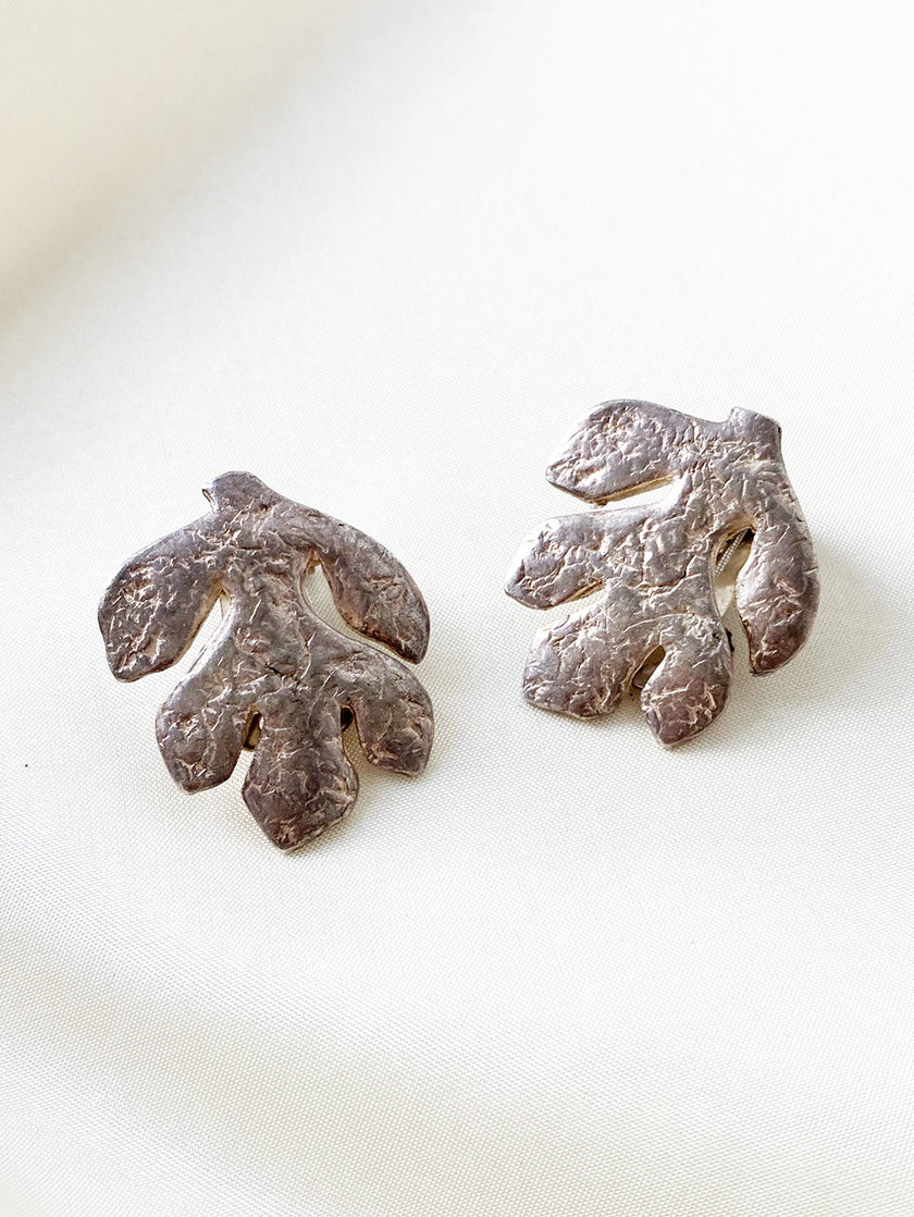 Zilveren Matisse clip oorbellen