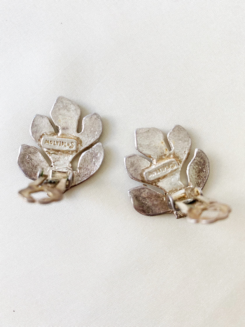 Zilveren Matisse clip oorbellen