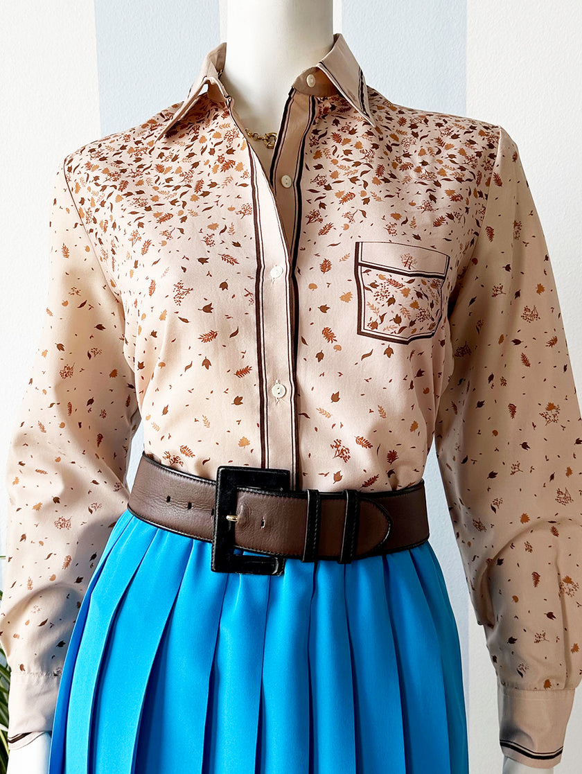 70s trompe l'oeil blouse