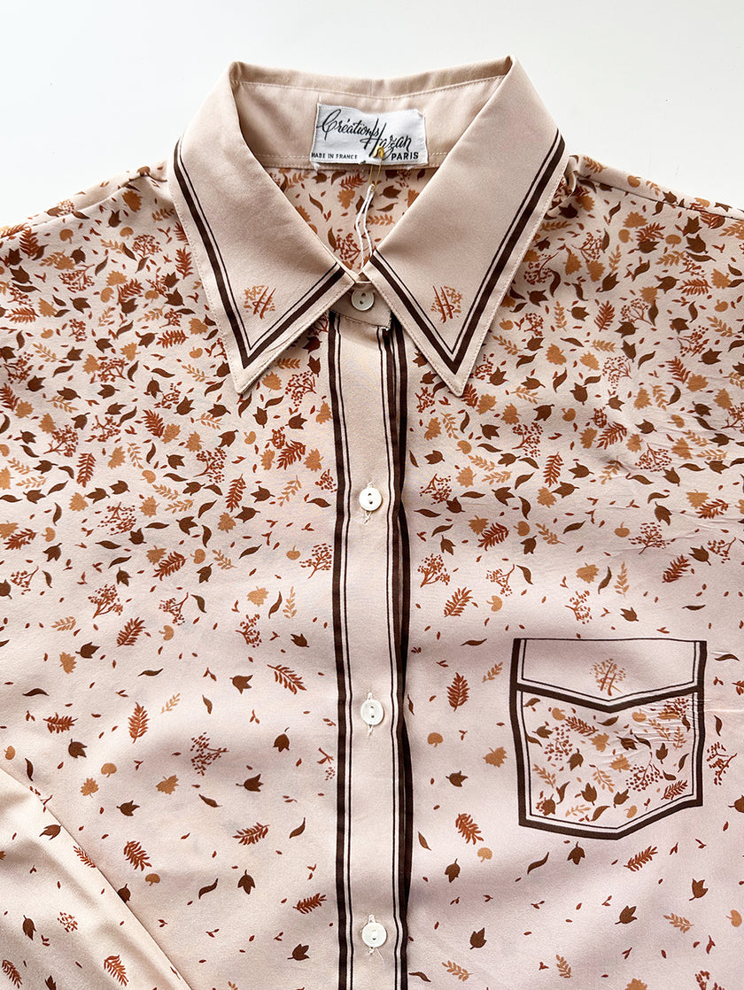 70s trompe l'oeil blouse