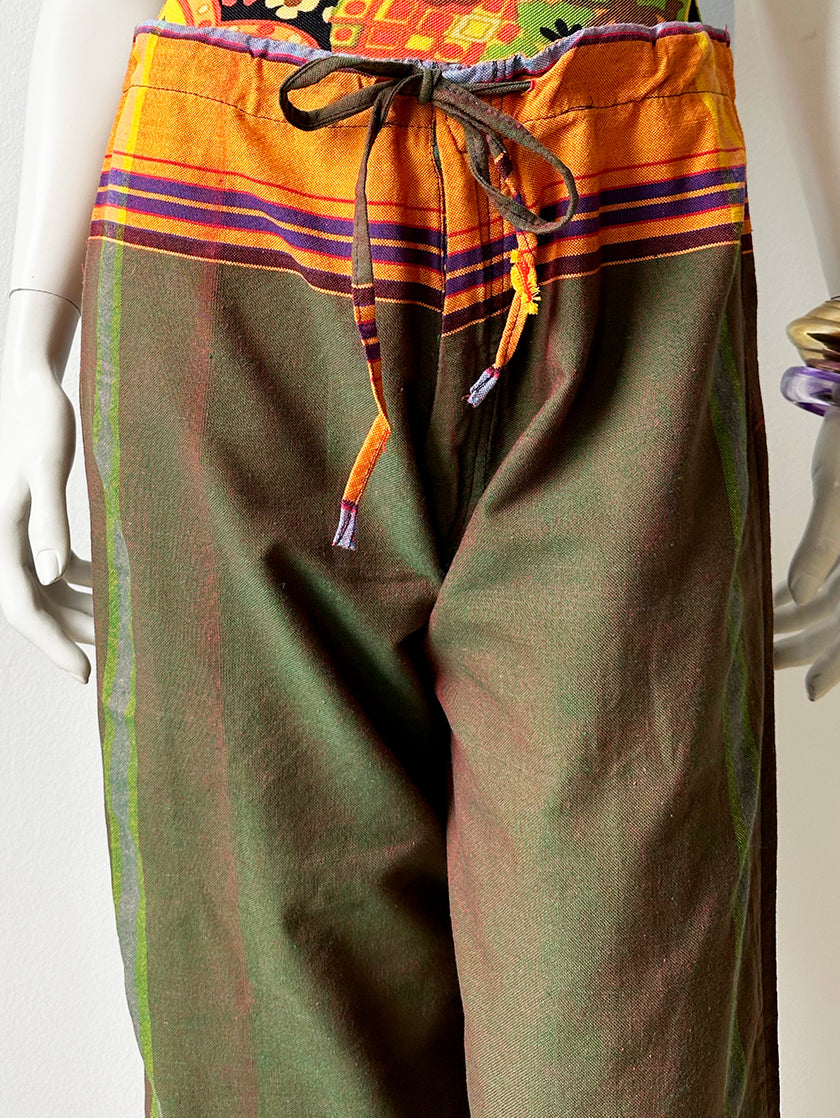 Gestreepte changeant broek