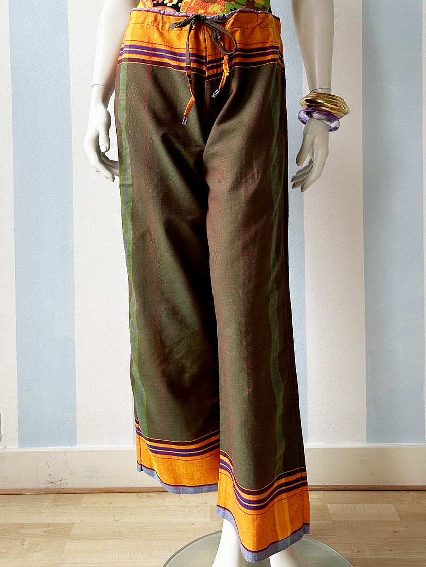 Gestreepte changeant broek