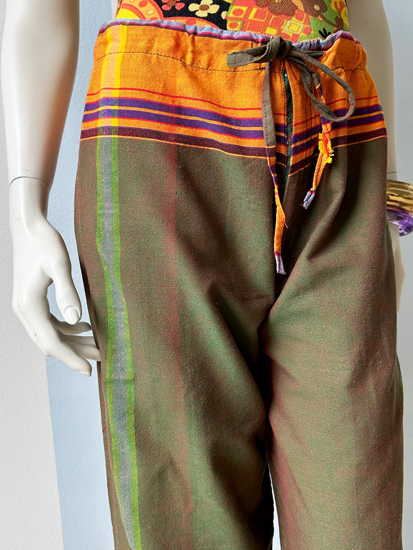 Gestreepte changeant broek