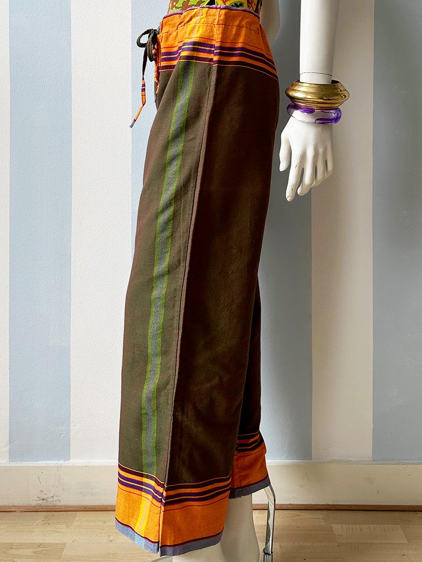 Gestreepte changeant broek