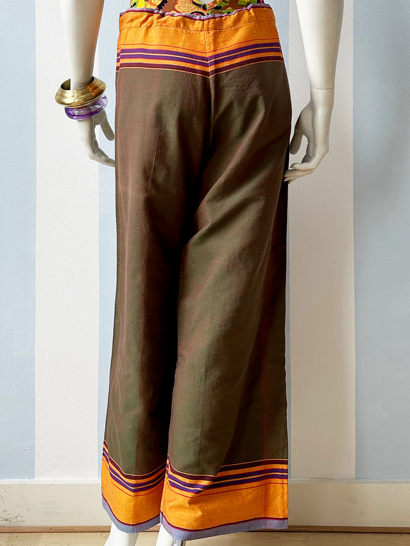 Gestreepte changeant broek