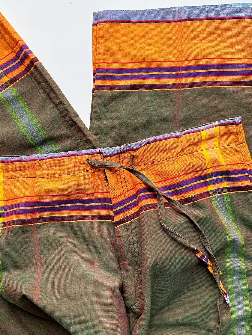 Gestreepte changeant broek