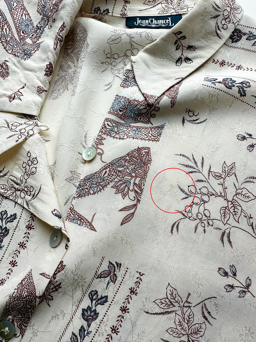 Off-white floral blouse