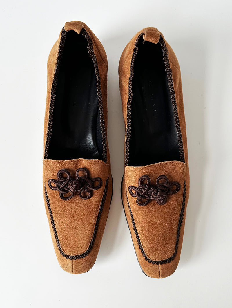 Bruine suede loafers | 38,5