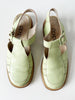 Lichtgroene leren sandalen | 37