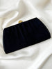 Zwarte suedeleren clutch