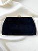 Zwarte suedeleren clutch