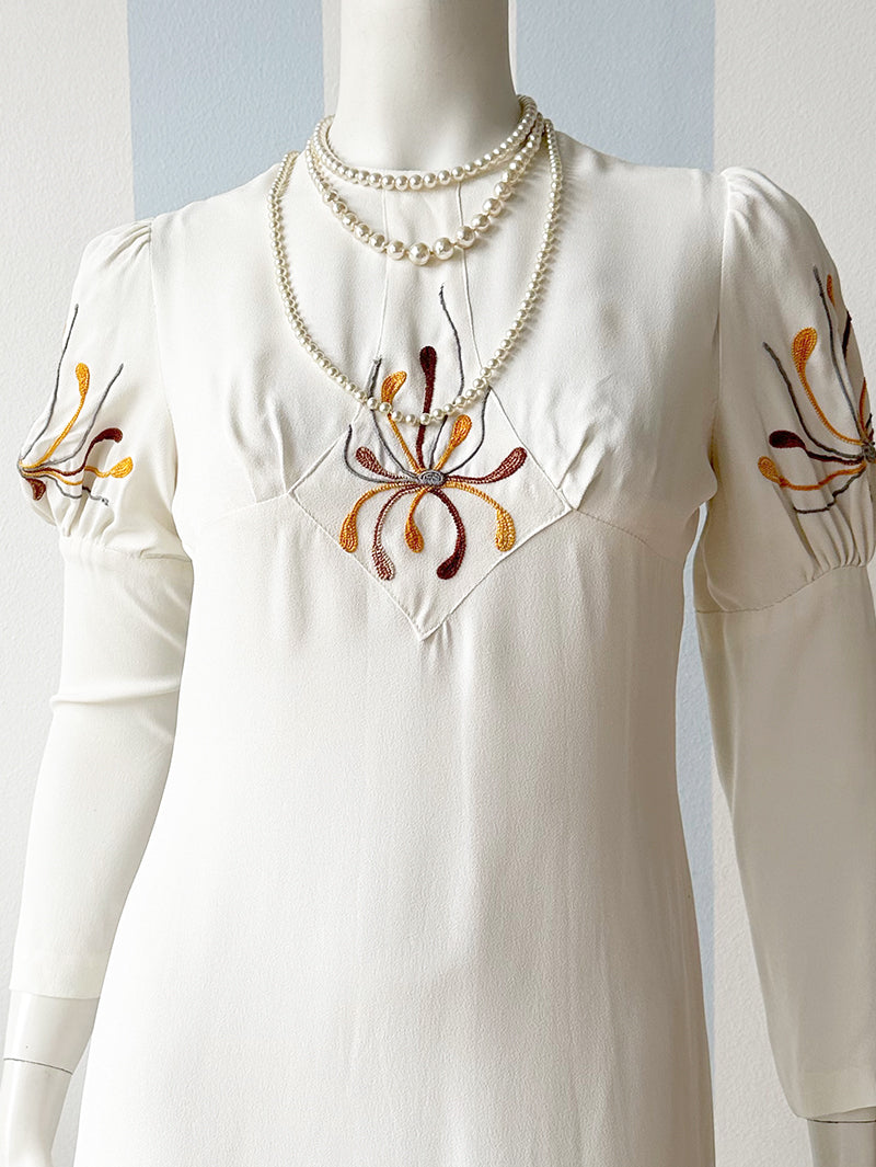 Vintage off-white jurk