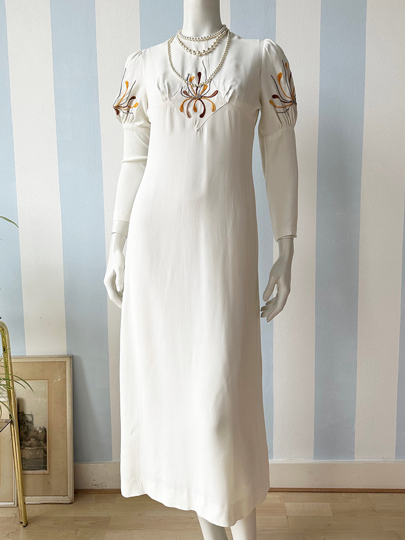 Vintage off-white jurk