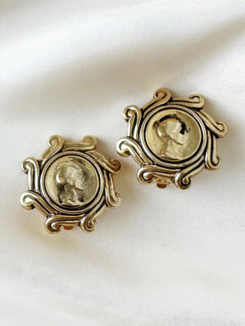 Gouden munt oorbellen