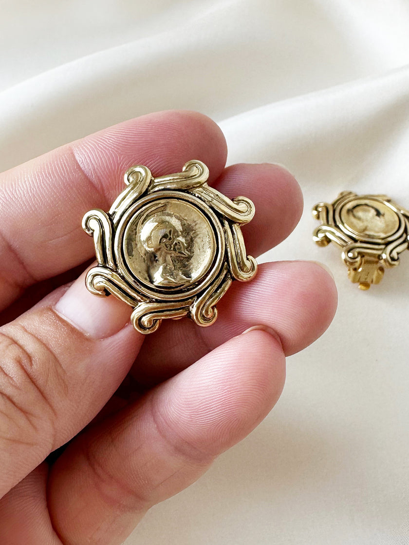 Gouden munt oorbellen