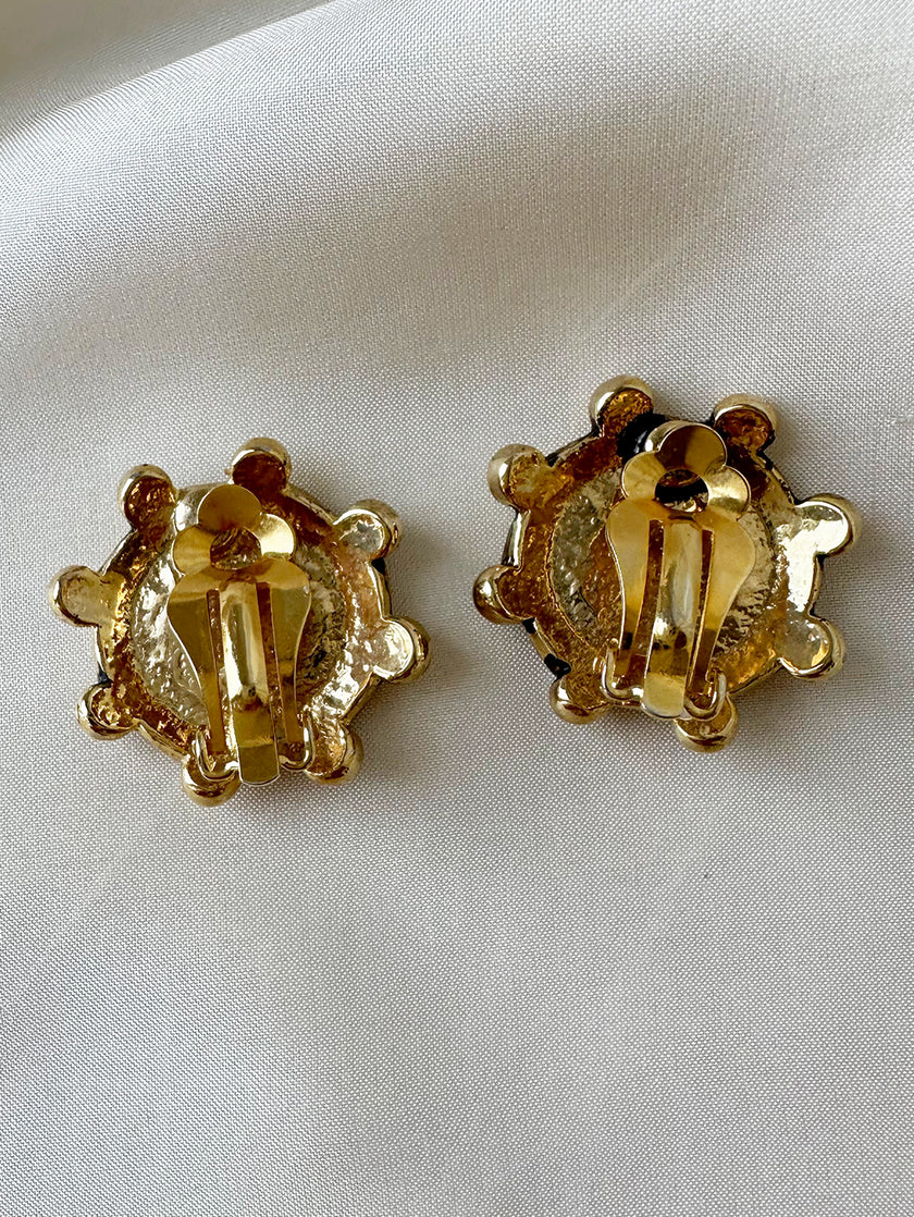 Gouden munt oorbellen